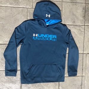 Boys under Armour YXL teal hoodie sweatshirt